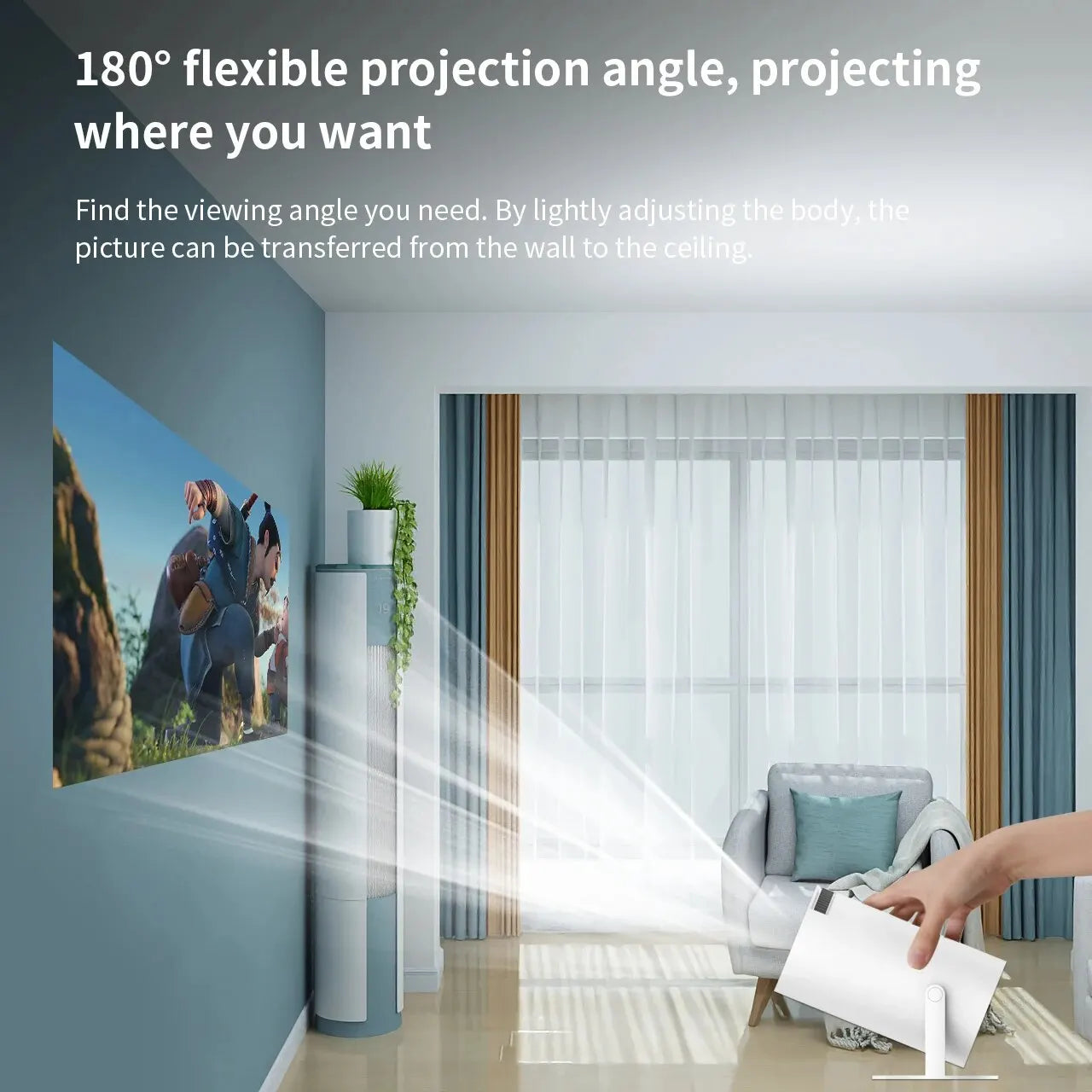 HY300 Projector Free Style for SAMSUNG Xiaomi Android WIFI Home Cinema 720P Outdoor 1080P 4K Supported HDMI USB