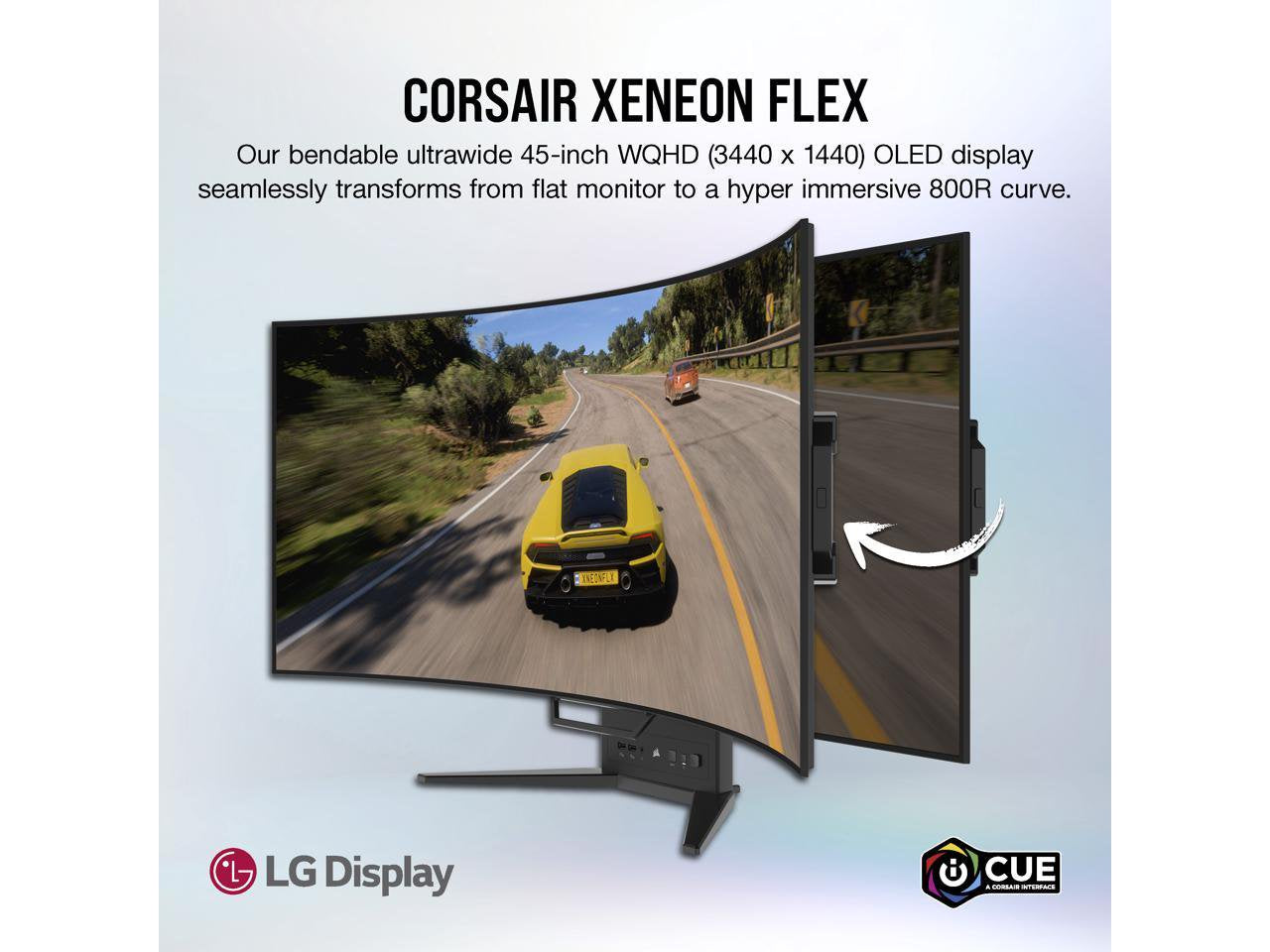 XENEON FLEX 45WQHD240 45-Inch OLED (3440 X1440) 240Hz Bendable Gaming Display - G-SYNC Compatible - Freesync™ Premium