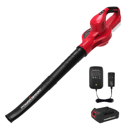 20V Cordless Handheld Turbo Blower for Leaf/Snow/Dust Blowing, Outdoor Use, with One 2.0 Ah Batteries & One Charger