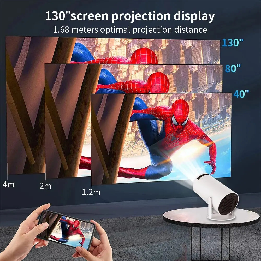 HY300 Projector Free Style for SAMSUNG Xiaomi Android WIFI Home Cinema 720P Outdoor 1080P 4K Supported HDMI USB